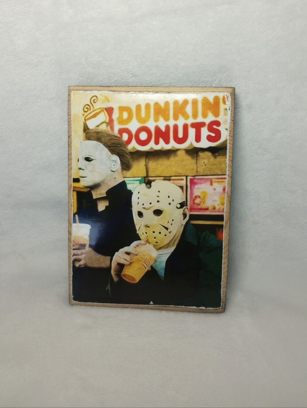 Michael Myers Jason Voorhees Collab Dunkin Donuts Coffee Horror Halloween Decor